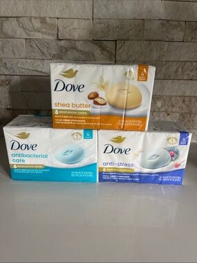 Brand new! Sealed! $25 Three packs of 4 bars of Dove Soap